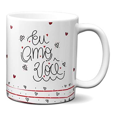 Imagem de Caneca Flork Meme Namorados Apaixonados Beijo Eu Amo Você (Branca)