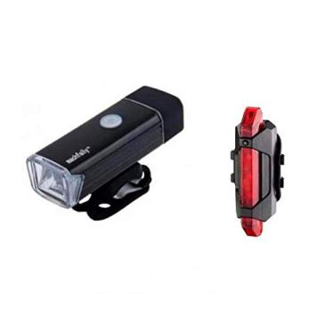 Imagem de Kit Farol De Bicicleta 180 Lumens Em Alumínio Recarregável