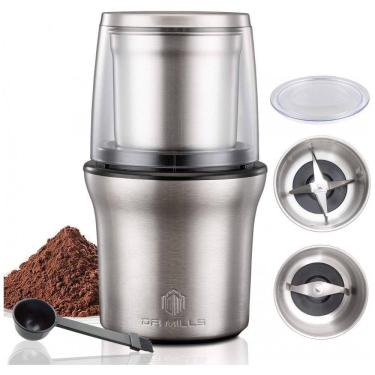 Imagem de Moedor de Café Elétrico em Aço Inoxidável, 110V 200W, DR MILLS DM7412M, Prata