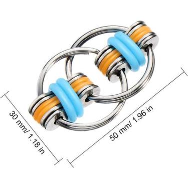 Imagem de 6 peças Fidget Toy Flippy Chain Stress Relief Chain Key Ri - HUOGUO