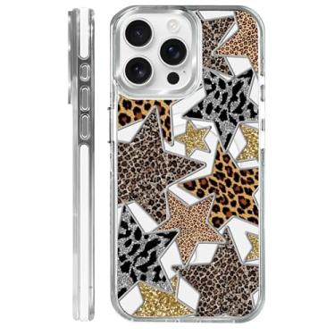 Imagem de OKBUOK Capa para iPhone 15 Pro Max [compatível com Magsafe], capa magnética transparente de silicone à prova de choque com colagem de estrelas padrão