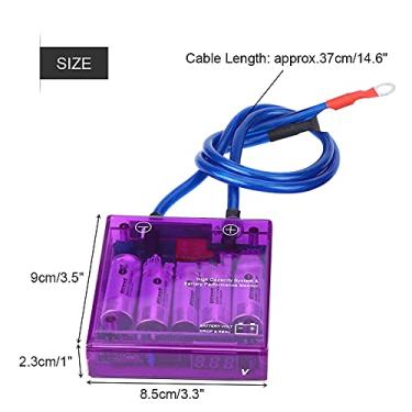 Imagem de KIMISS Kit Regulador de Tensão de Economia de Combustível Universal Com 3 Cabos de Aterramento para Caminhão e Carro (Roxa)