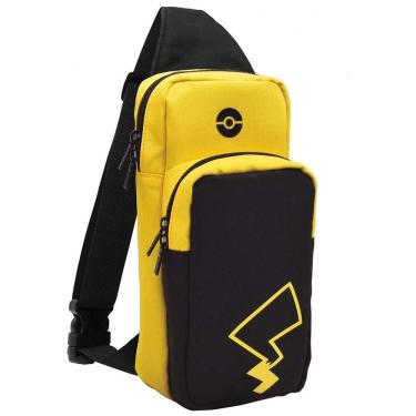 Imagem de Bolsa Hori Adventure Pack Pikachu para Nintendo Switch ombro com compartimentos para console e acessórios