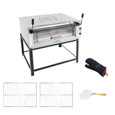 Imagem de Forno Elétrico Industrial Roma Inox Feri110 220v + 2 Grades + Luva Térmica + Pá Pizza -...