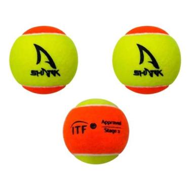 Imagem de Kit 3 Bolinhas Beach Tennis Shark Profissional Bola ITF Approved Stage