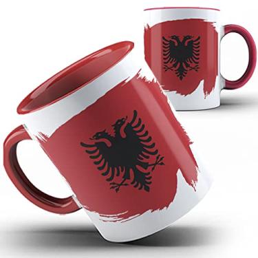 Imagem de Caneca vermelha Europa País Albânia