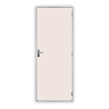 Imagem de Kit Porta de Madeira Lisa 215x85cm com Batente de Aço 12cm Açomad Mgm Branco
