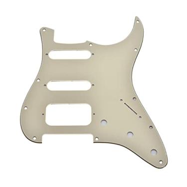 Imagem de Dopro Suporte de captador Humbucking com 2 parafusos para guitarra Strat HSS com 11 furos, compatível com American Fender Stratocaster Cream 3 camadas