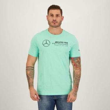 Imagem de Camiseta Puma Mercedes AMG Petronas MAPF1 ESS Logo Verde-Masculino