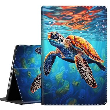 Imagem de Capa para Samsung Galaxy Tab A7 Lite 22.1 cm 2021 SM-T220/T225/T227, Galaxy Tab A7 Lite, capa protetora durável à prova de choque para Samsung Galaxy Tab A7 Lite 8,7 polegadas, tartaruga marinha