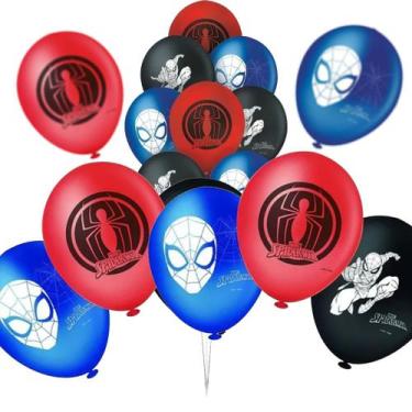Imagem de 50 Balões Bexigas Homem Aranha decoração festas aniveráio - Regina fes