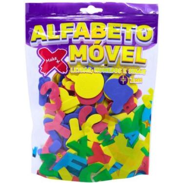 Imagem de Material Didático EVA Alfabeto Móvel 4CMX2MM 150 Peças - Make Mais Mai