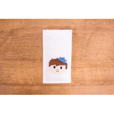 Imagem de Paninho de Boca Para Bebê Fralda de Pano Realeza Com Aplicações 1 Peça