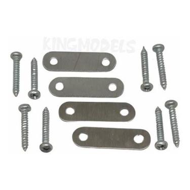 Imagem de 4xpçs Trava Metal Para Trem De Pouso De Arame + 8x Parafusos - Lynx