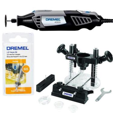 Imagem de Retífica DREMEL 4000 com Tupia Guia de Corte 335 e Fresa 615, 220V