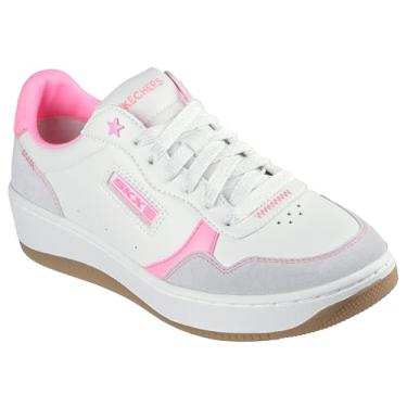 Imagem de Skechers Tênis feminino Sport Court 2.0-Vivid Glow, Branco/rosa brilhante, 40
