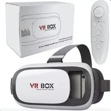 Imagem de Óculos VR Box 3D Realidade Virtual 3D Controle para Celular Filme Jogo