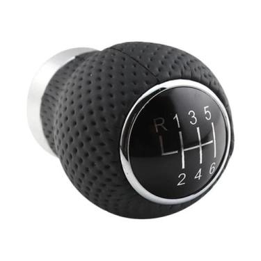 Imagem de Cabeça De Câmbio Manual Universal De Couro PU Para Carros Com 5/6 Marc