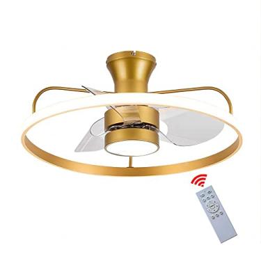Imagem de Ventilador de teto silencioso com iluminação 46W e controle remoto, temporizador moderno Ventilador 2 em 1 Luz de teto LED, verão inverno, 6 velocidades, ventilador de 65 cm para sala de est