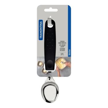 Imagem de 2X Tramontina Pegador Concha Colher Sorvete Açai Inox Cor Pr