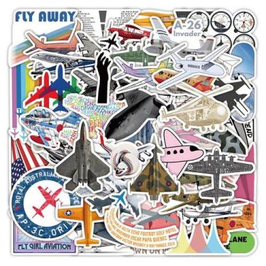 Imagem de Adesivos de grafite à prova d'água de avião 50 unidades/lote - yiweisa