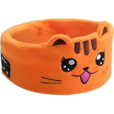 Imagem de Faixa de cabeça Bluetooth 5.0 Music Sleep para crianças Orange Cat - Y