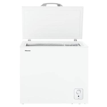 Imagem de Freezer Horizontal Hisense Defrost 198L Degelo Manual Branco com Dobradiças Ultra Finas 110V