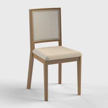 Imagem de Cadeira Sila Carmo Móveis Marrom/Bege