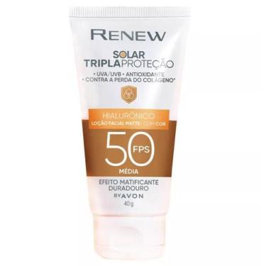 Imagem de Protetor Solar Renew Matte Cor Média Antiga Cor Média Escura - Avon