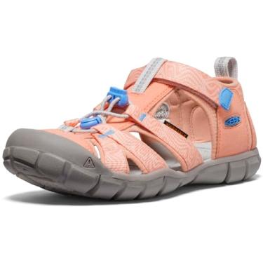 Imagem de KEEN Sandália infantil unissex Seacamp 2 CNX com bico fechado, Ponche de mamão/marina, 6 Big Kid