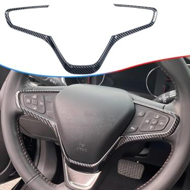 Imagem de Adesivos de moldura de botões de volante para Chevrolet Malibu 2016 2017 2018 2019 2020 2021 2022 2023 2024 - Acessórios interiores esportivos de fibra de carbono ABS