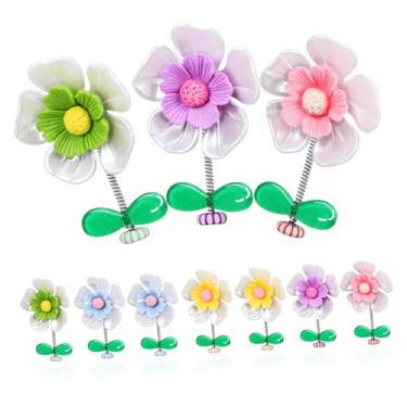 Imagem de FELTECHELECTR 10 peças de decoração de carro sacudindo enfeites de painel de carro decorações de painel de carro boho acessórios bonitos divertidos interiores painel decorações