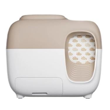 Imagem de Caixa de areia automática inteligente para gatos com grande desodorização, à prova de vazamentos e design fechado - Sanita de entrada superior para gatos - Produtos para animais de estimação(B)