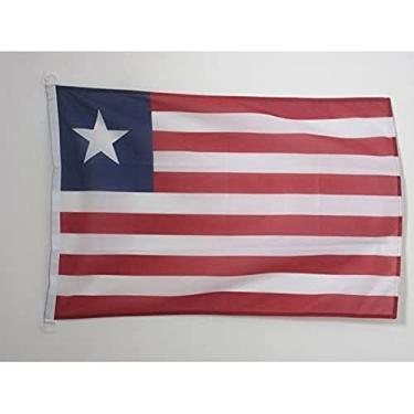 Imagem de Bandeira Az Flag Libéria Bandeira náutica 18 polegadas x 12 polegadas - Bandeira Liberiana 30 x 45 cm - Bandeira 12 x 18 polegadas para barco