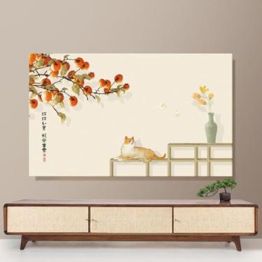 Imagem de Capa protetora de tela de TV com tudo incluído, pano de tela chinês moderno, capa protetora de monitor de TV de computador para Smart TV LCD LED de 42-100 polegadas ||65 polegadas