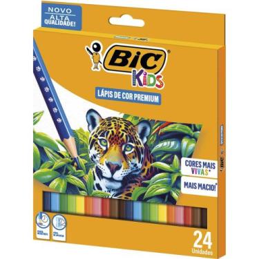 Imagem de Lápis de cor bic kids premium cores vivas, 24