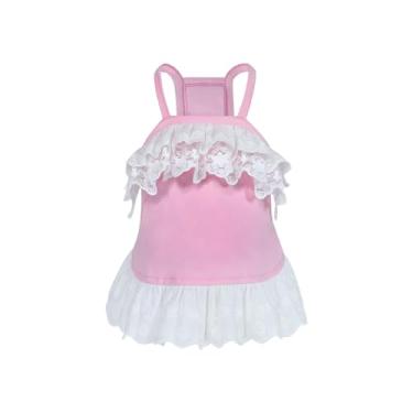 Imagem de INGSIST Roupas modernas de renda rosa para cães tamanho PP P M G GG pequeno médio grande filhote de cachorro adorável roupa de aniversário