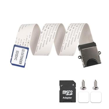 Imagem de PinQiongZhe Adaptador de cabo de extensão de cartão SD SD macho para fêmea flexível plano FFC adaptador de cabo de extensão para GPS de carro, DVD de carro, equipamento mecânico grande (25 cm)