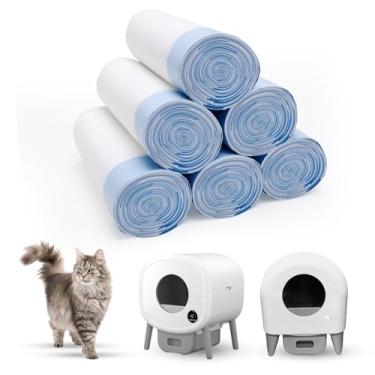 Imagem de Forros de caixa de areia para gatos Fsitego e Fumoi, 120 unidades, 66 x 42 cm, para caixa de areia autolimpante Fsitego e Fumoi, sacos de areia extra grossos e resistentes, 3 a 4 litros de capacidade