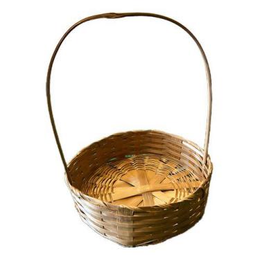 Imagem de Kit Com 10 Cestas De Bambu Fraldeira 25 Cm Presente Páscoa - Renovar A