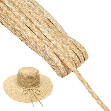Imagem de PH PandaHall Material trançado de palha de trigo de 54,68 metros para fabricação de chapéus, fita de costura rústica para chapéu, cesta, bolsa, vaso, artesanato DIY