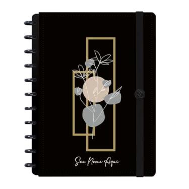Imagem de Caderno de Disco Inteligente Personalizado Iscool G Minimalista Gold Mix Preto