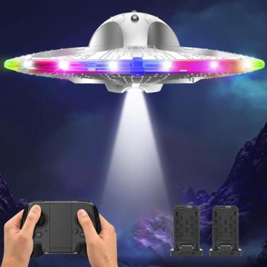 Imagem de Drone HOLYFUN Form RC UFO para crianças com luz, 2 baterias, 15 minuto