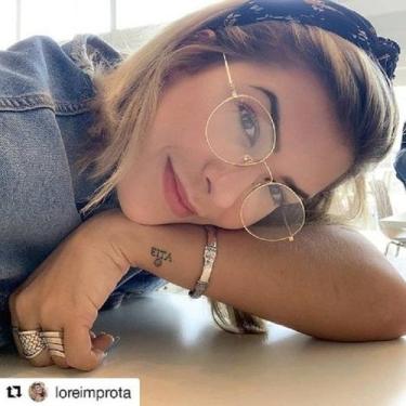 Imagem de Armação De Óculos Para Grau Feminina Redonda Round Dourada - Palas Eye