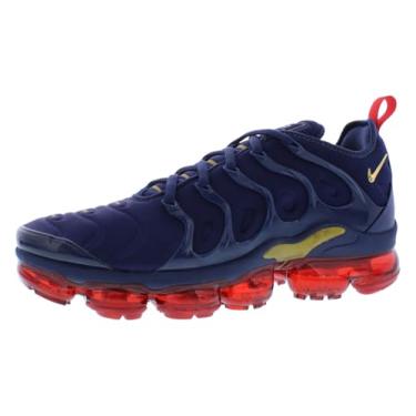 Imagem de Nike Tênis masculino Air Vapormax Plus, Azul-marinho/ouro metálico/preto/vermelho-azul universitário, 42