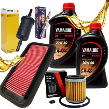 Imagem de Kit Revisão Fz25 250 Abs Yamalube 20w50 Filtros E Vela Iridium Ngk - Y