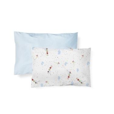 Imagem de Kit Fronha Bebê Com 2 Pçs 40cm x 28cm Pipa Papi