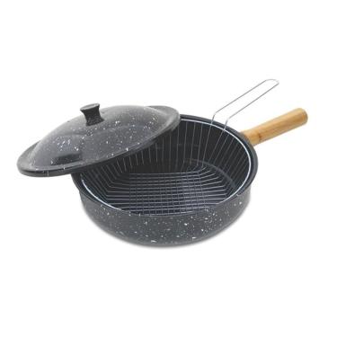 Imagem de Fritadeira - Panela Esmaltada Com Tampa E Cesto 3,6 Litros