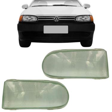 Imagem de Par Lente Farol Vidro Gol Bola Saveiro Bola G2 Parati Bola 1995 a 1999  Gol Special 2000 a 2002