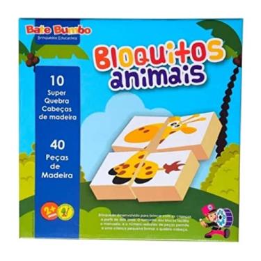 Imagem de Quebra Cabeça Bloquitos Animais